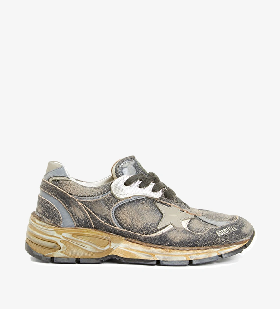 Golden Goose Dad Star Koyu Haki Kadın Deri Sneaker model görseli