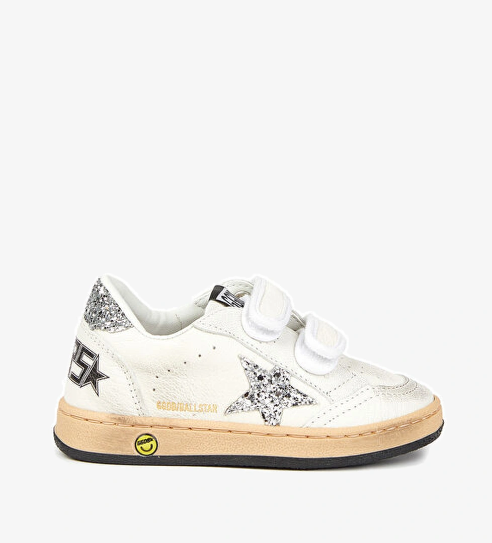 Golden Goose Ball Star Beyaz Çocuk Deri Sneaker model görseli