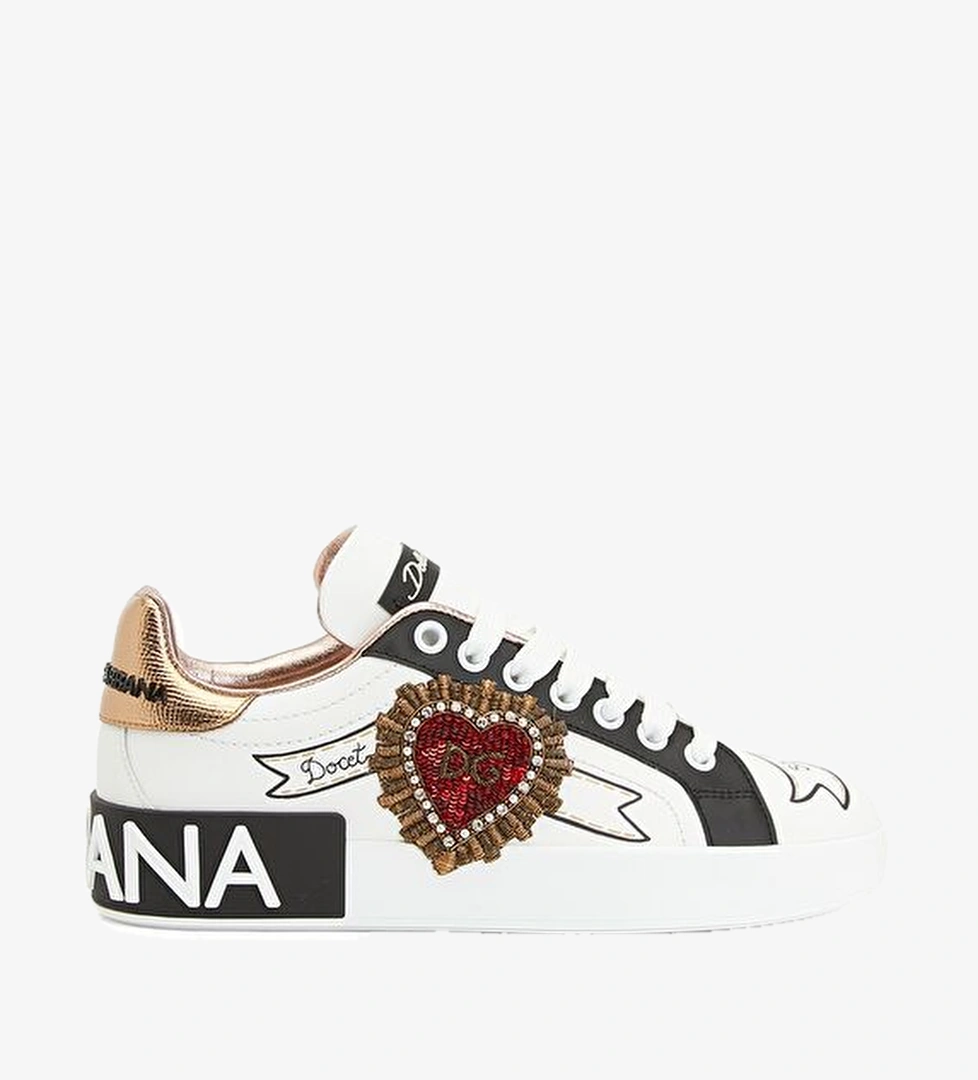 Portofino Beyaz Kadın Deri Sneaker - Görsel 1