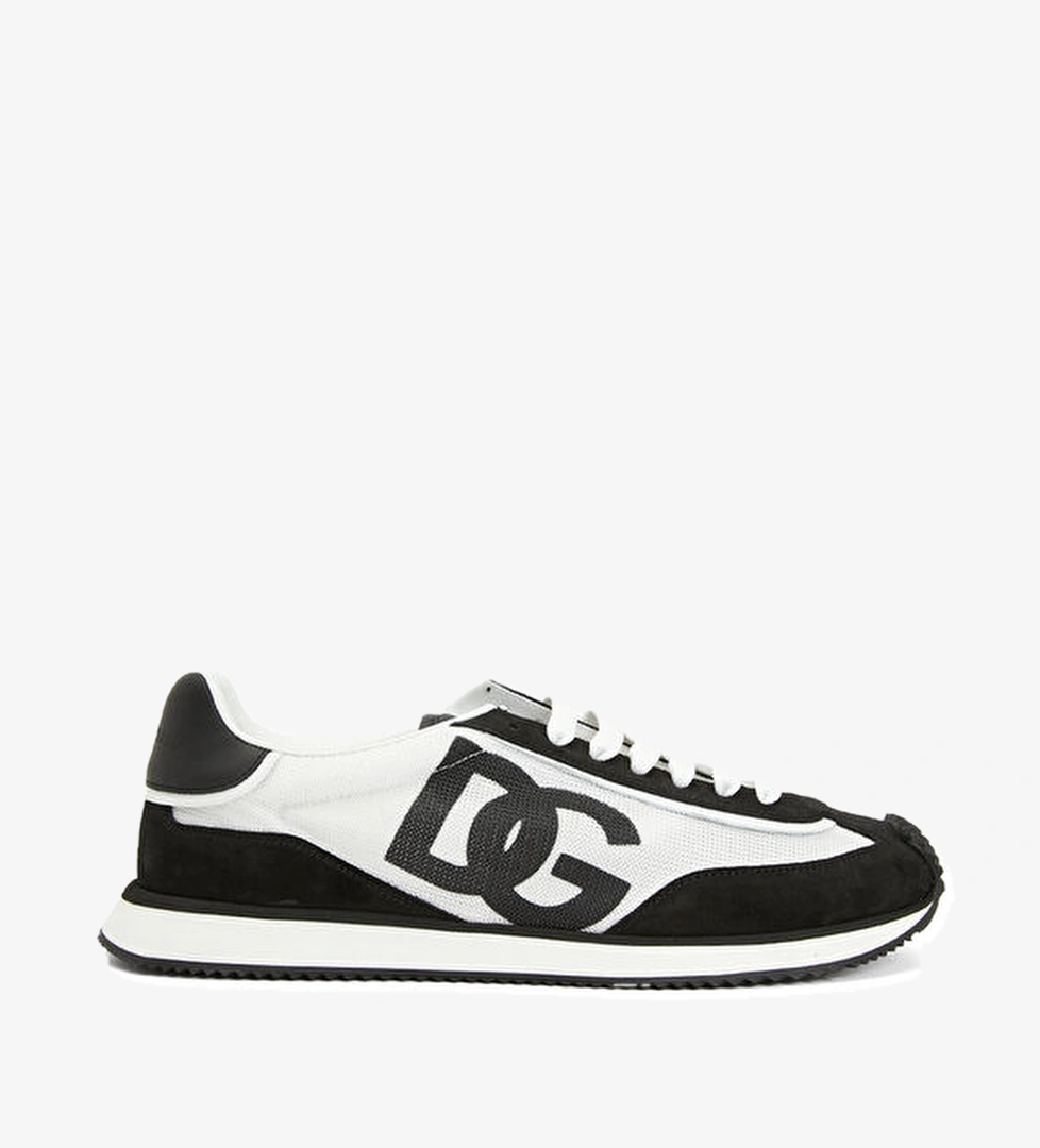 Dolce&gabbana Siyah Beyaz Logo Detaylı Erkek Deri Sneaker model görseli