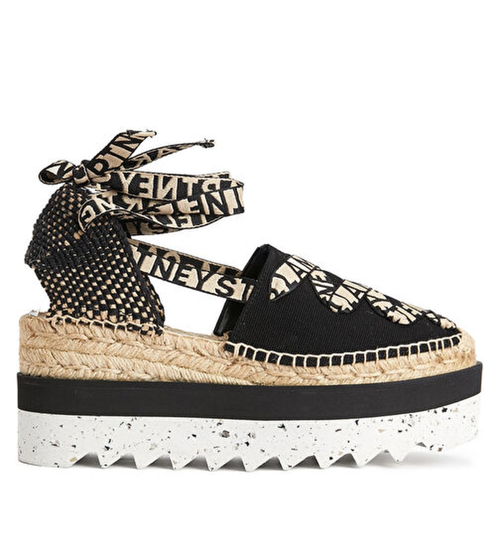 Stella Mccartney Siyah Organik Pamuk Kadın Espadril model görseli