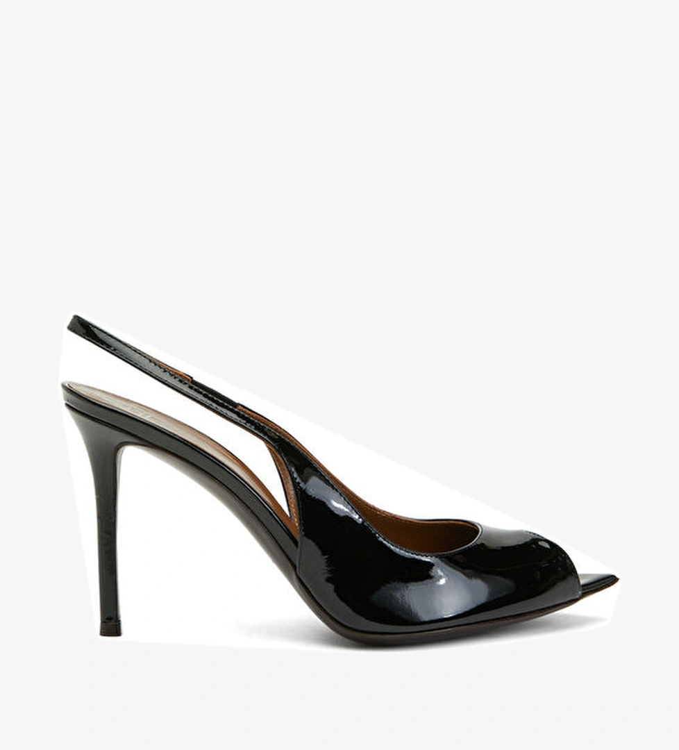 Giuseppe Zanotti Siyah Deri Topuklu Ayakkabı model görseli