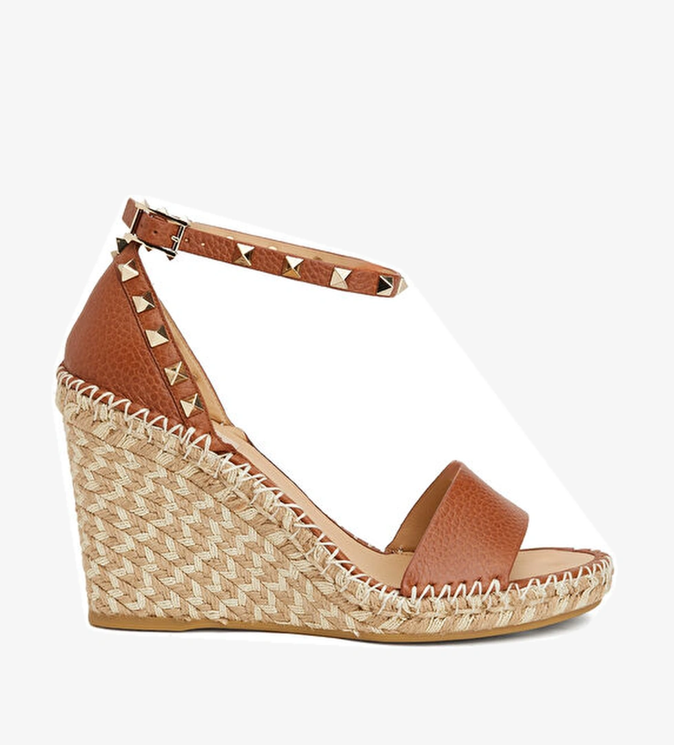 Valentino Garavani Kahverengi Kadın Deri Espadril model görseli