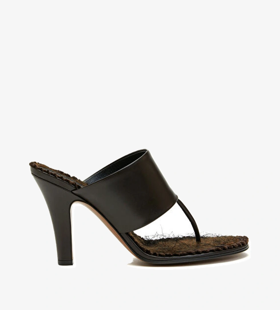 The Row Kahverengi Kadın Deri Terlik model görseli