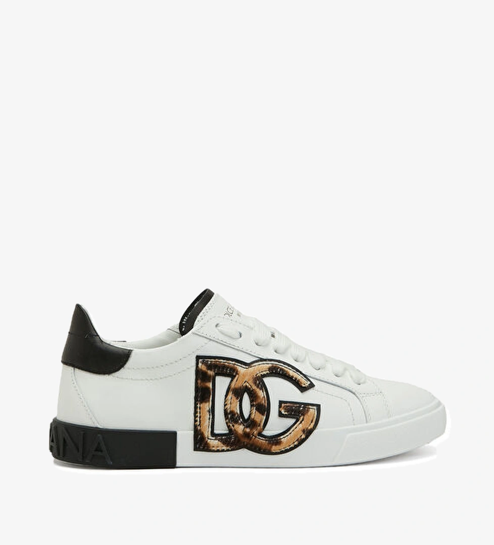 Dolce&gabbana Beyaz Logo Detaylı Kadın Deri Sneaker model görseli