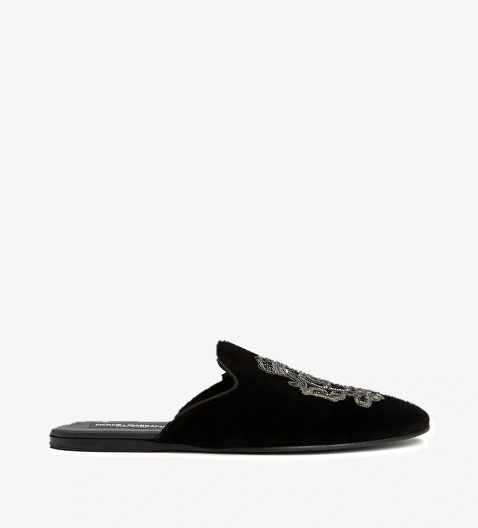 Dolce&gabbana Siyah Logo Nakışlı Erkek Terlik model görseli