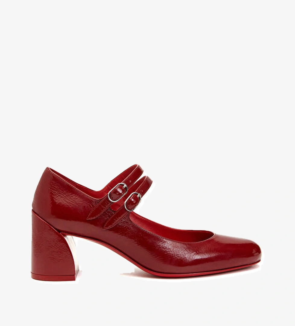 Miss Jane Kırmızı Deri Topuklu Ayakkabı - Görsel 1