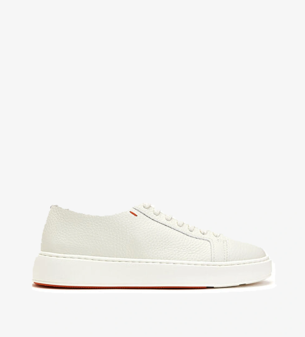 Santoni Beyaz Erkek Deri Sneaker model görseli