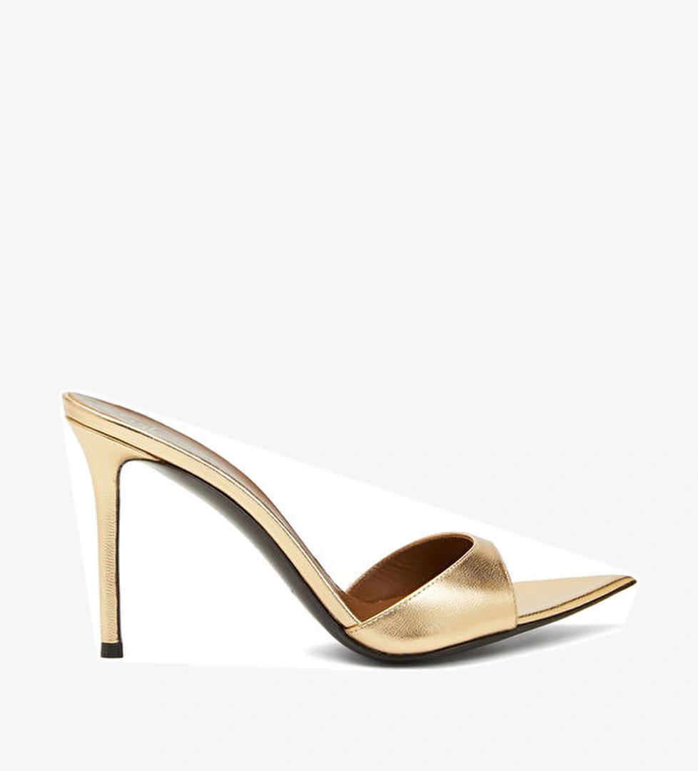 Gold Kadın Deri Terlik - Görsel 1