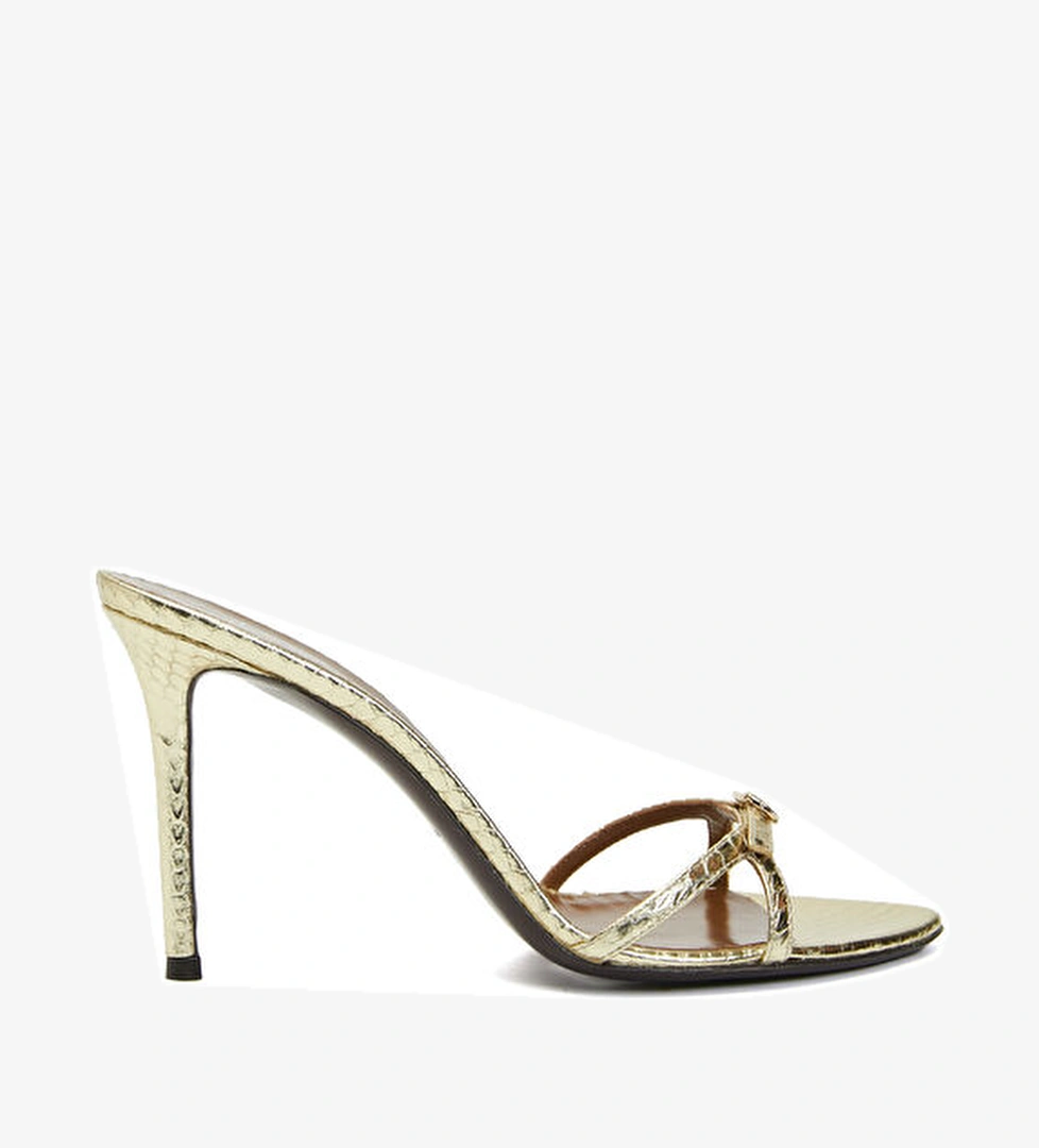 Giuseppe Zanotti Gold Kadın Deri Terlik model görseli