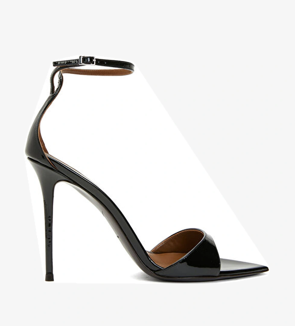 Siyah Kadın Deri Sandalet - Görsel 1