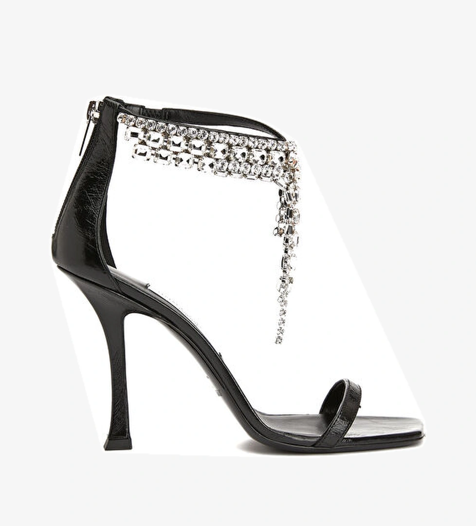 Verity Siyah Kadın Deri Sandalet - Görsel 1