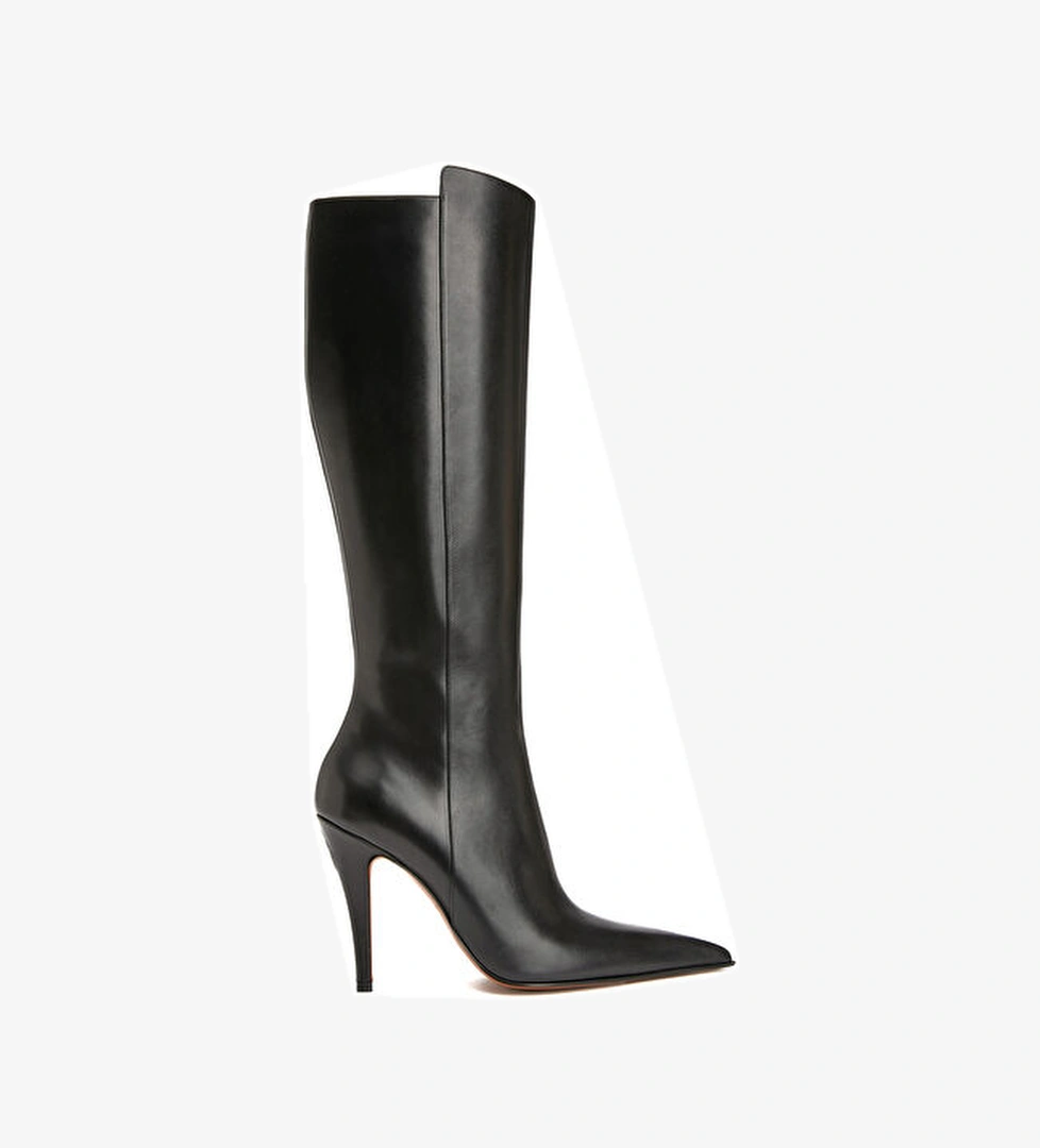 Birdee Siyah Kadın Deri Çizme - Görsel 1