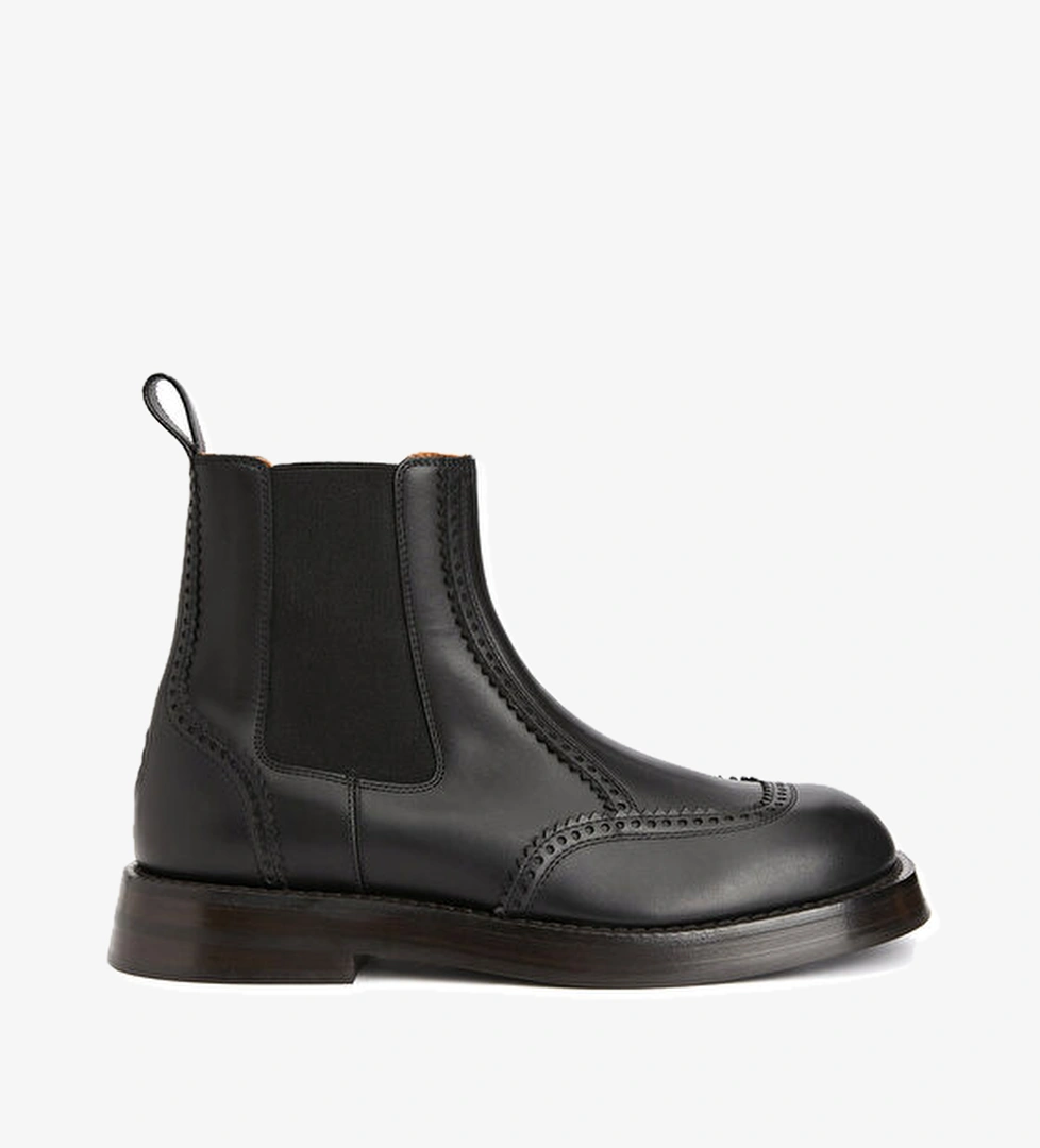 Mcqueen Siyah Erkek Deri Bot model görseli