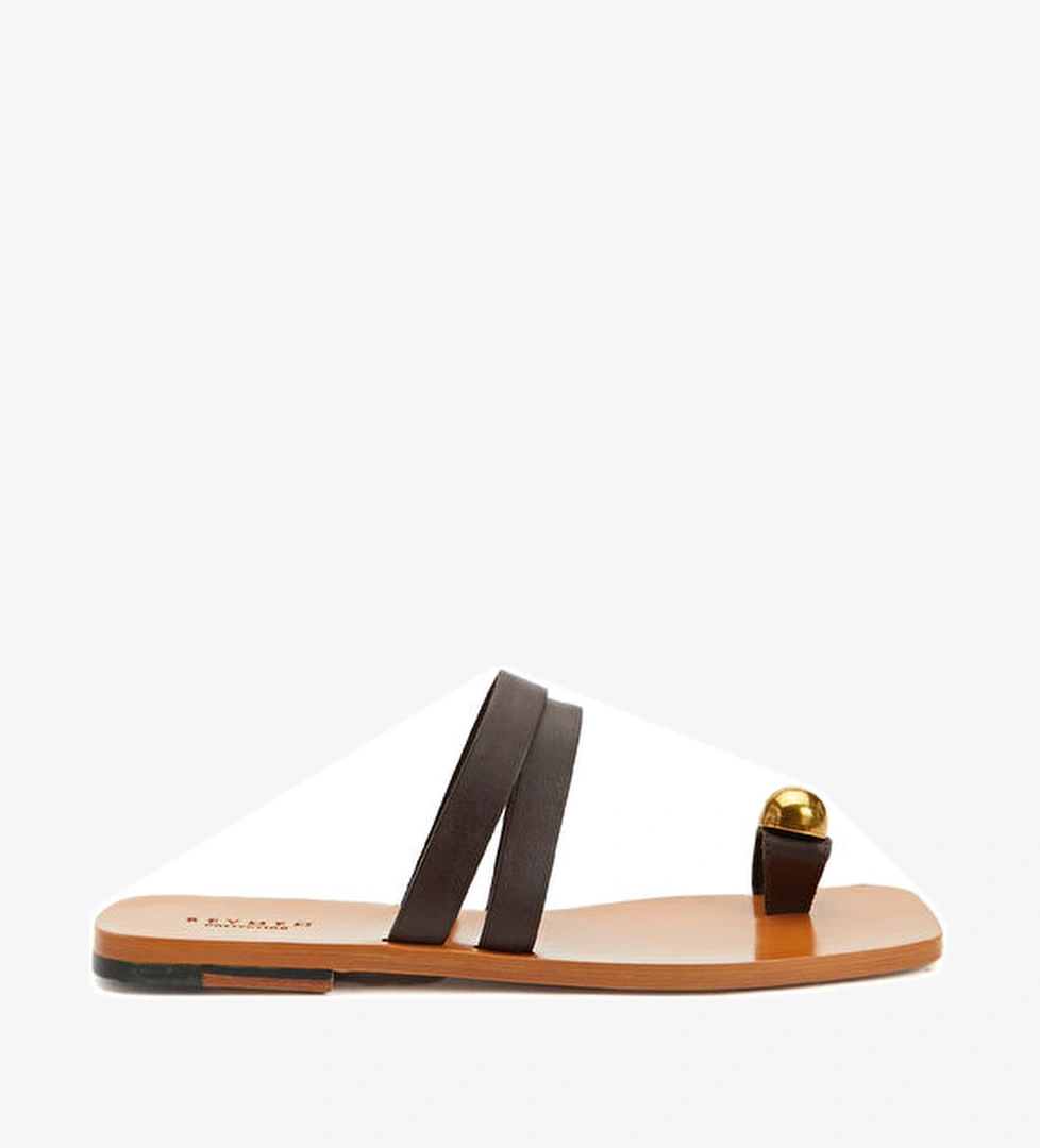 Beymen Collection Kahverengi Kadın Deri Terlik model görseli