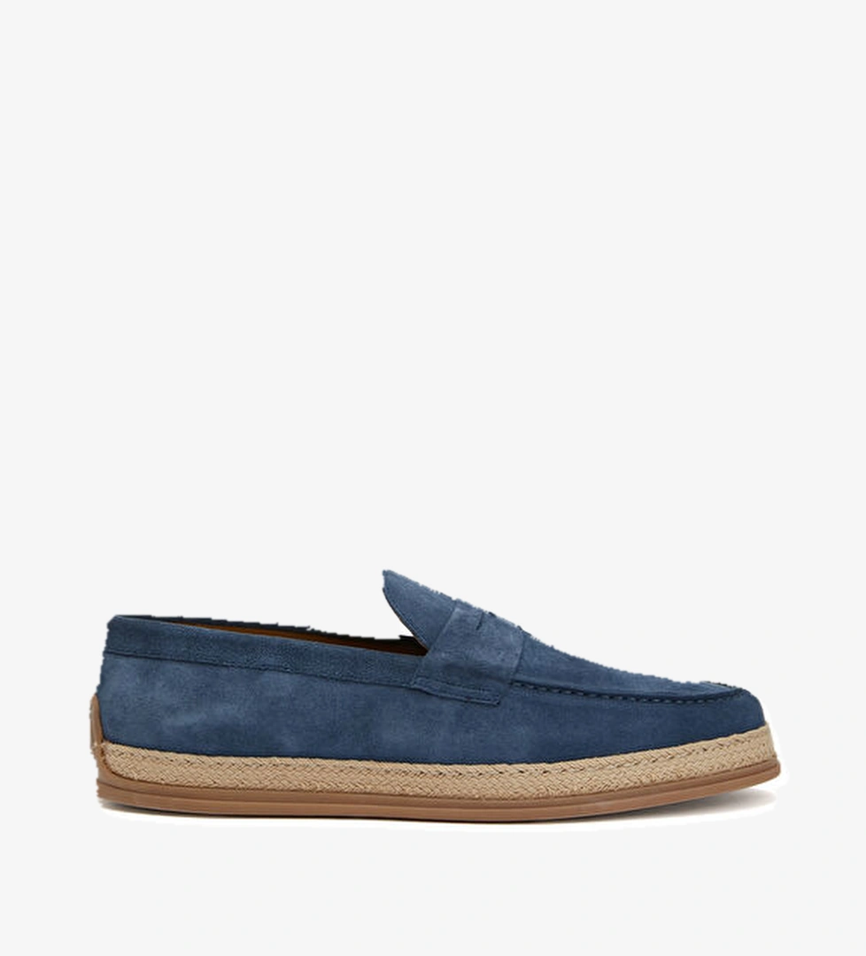 Beymen Collection Mavi Erkek Süet Loafer model görseli