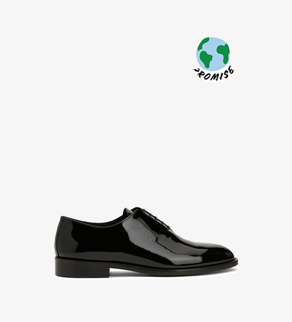 Siyah Deri Smokin Ayakkabısı - Görsel 1