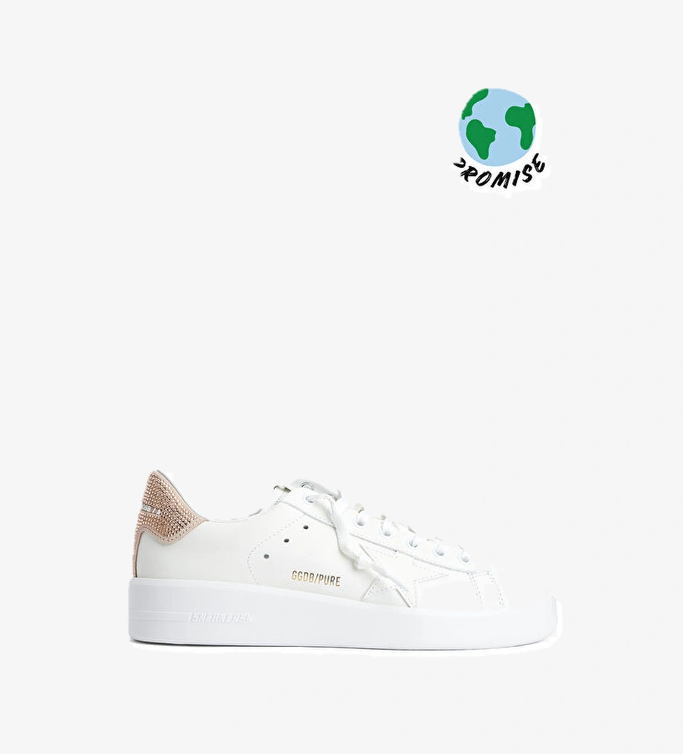 Golden Goose Pure Bej Beyaz Kadın Deri Sneaker model görseli