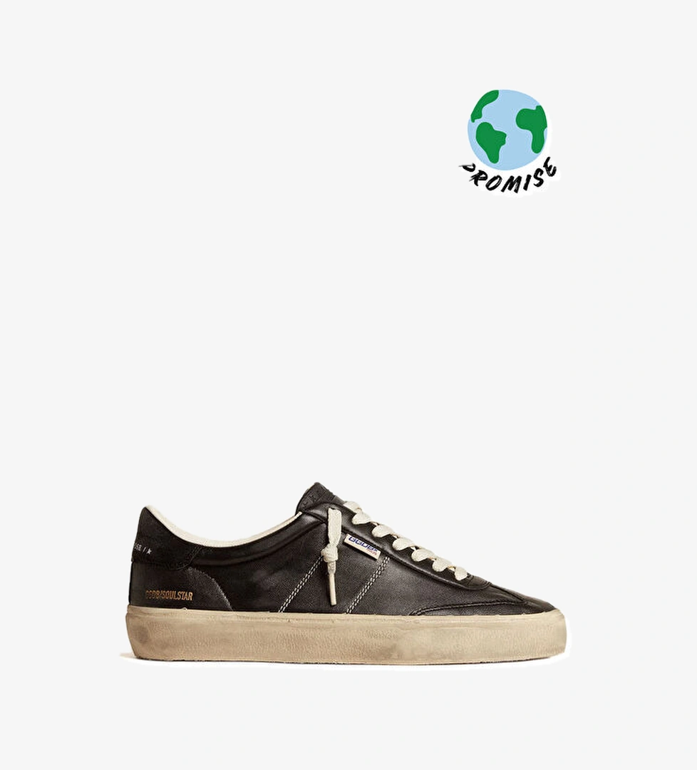 Golden Goose Soul Star Siyah Erkek Deri Sneaker model görseli