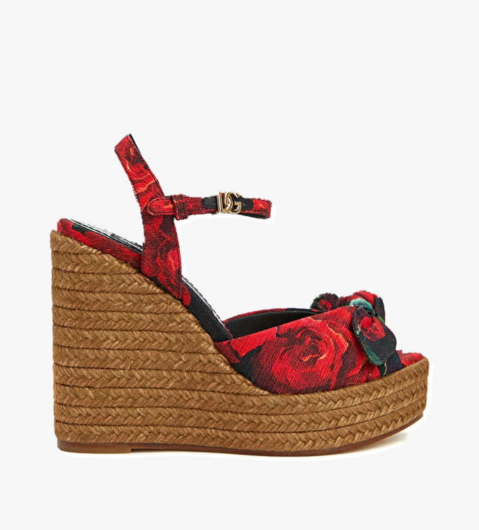 Dolce&gabbana Black Sicily Kırmızı Siyah Kadın Espadril model görseli