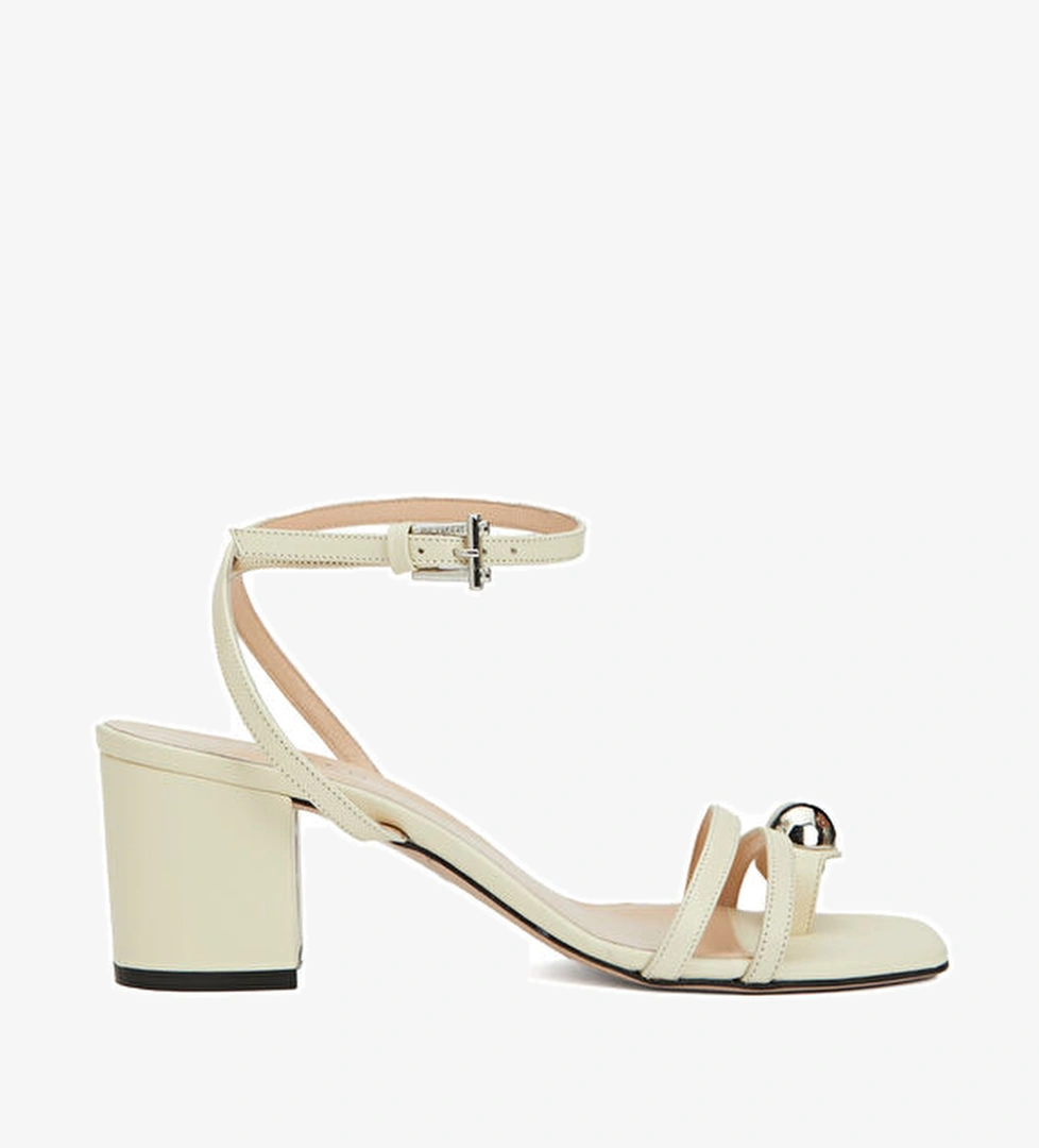 Beymen Collection Kırık Beyaz Kadın Deri Sandalet model görseli