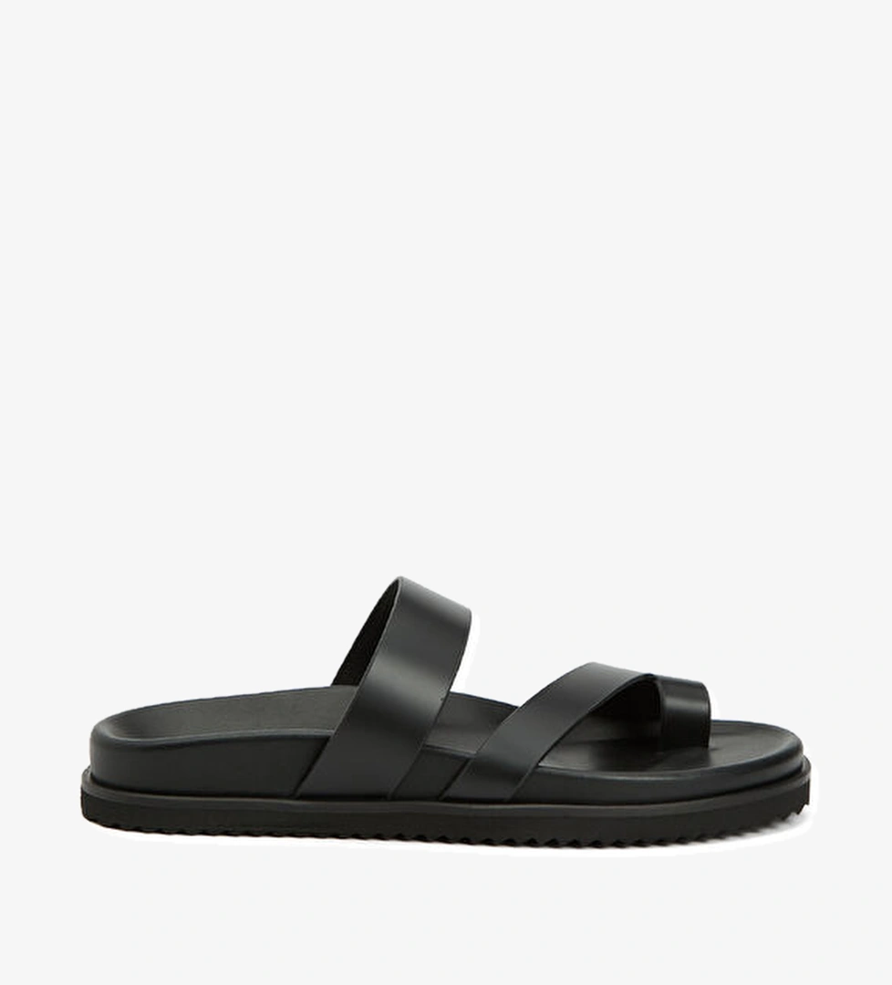 Academia Siyah Erkek Deri Terlik model görseli