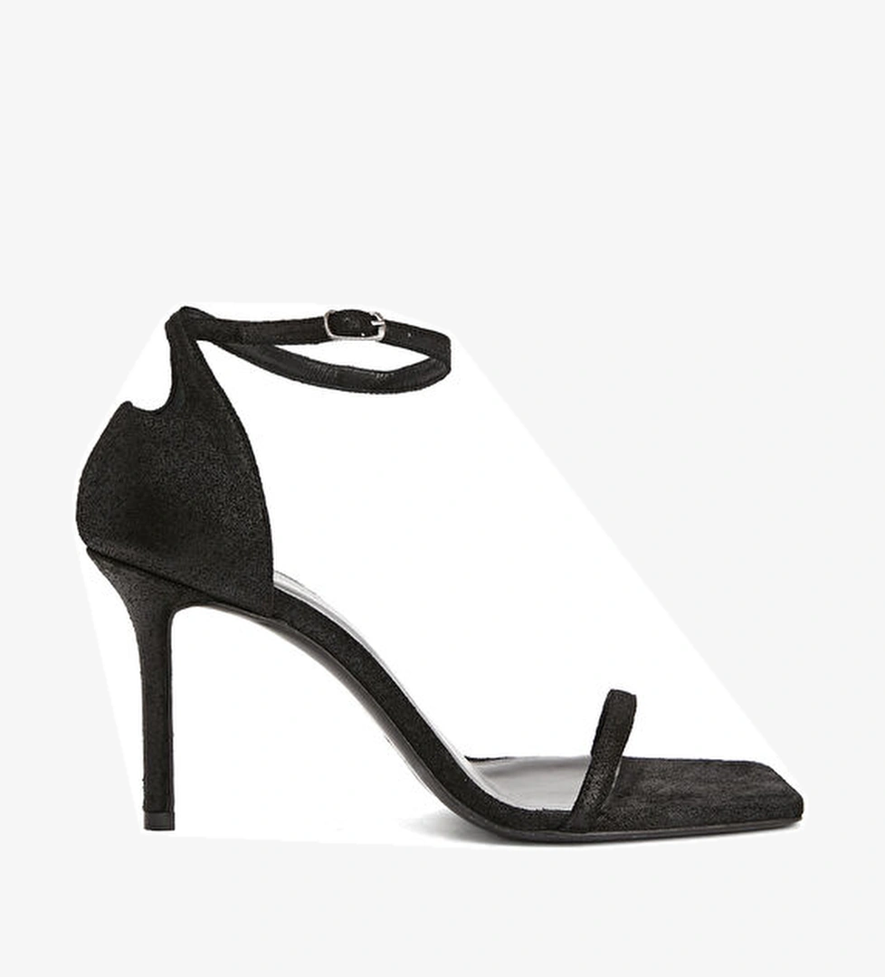 Academia Siyah Kadın Süet Sandalet model görseli