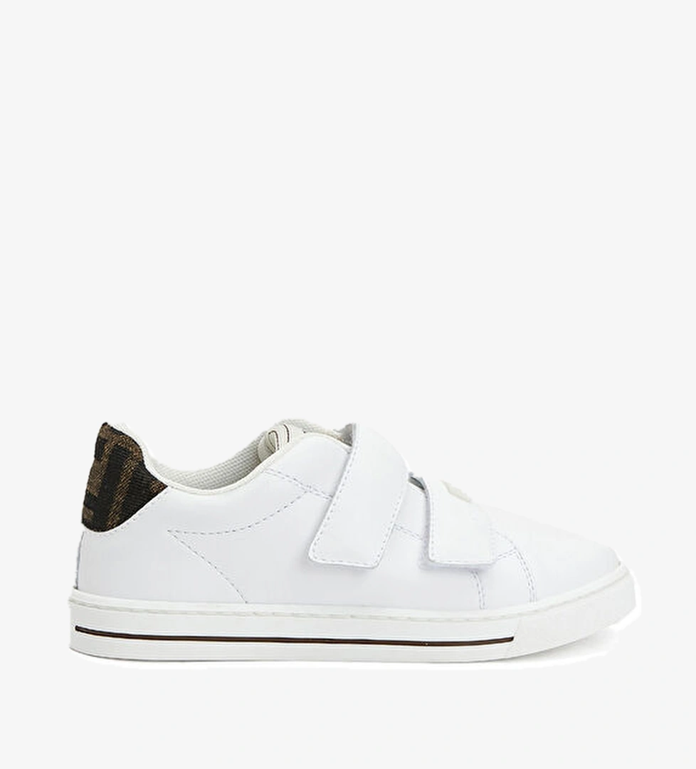 Fendi Beyaz Unisex Çocuk Deri Sneaker model görseli