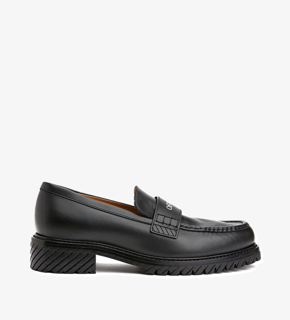 Off-white Siyah Erkek Deri Loafer model görseli