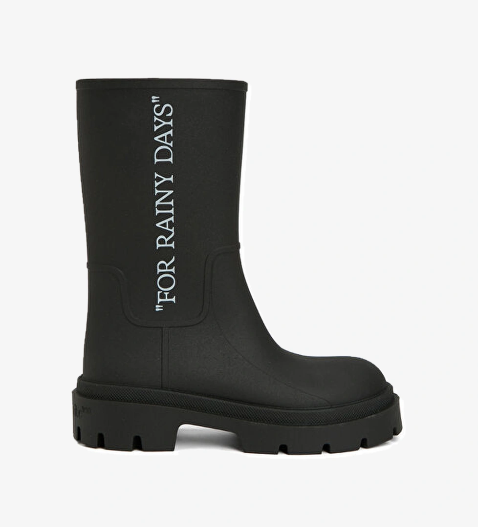 Siyah Beyaz Kadın Çizme - Görsel 1