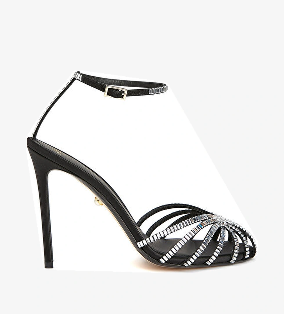 Alevi Penelope Siyah Kadın İpek Sandalet model görseli