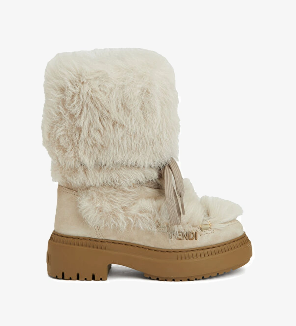 Fendi Krem Kadın Süet Kar Botu model görseli