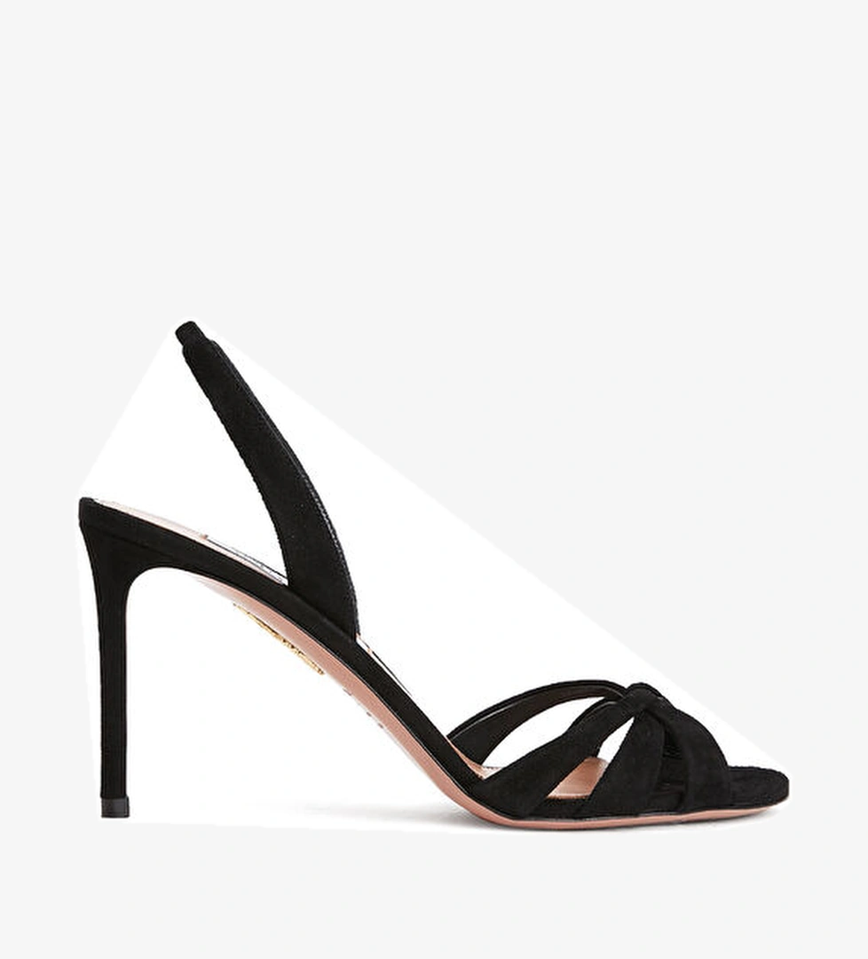 Aquazzura Tati Siyah Kadın Süet Sandalet model görseli