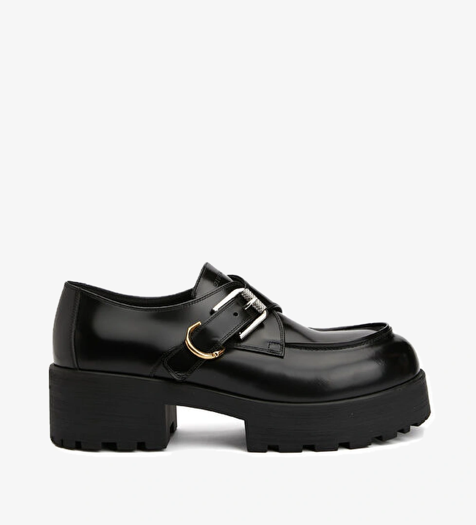 Siyah Kadın Deri Loafer - Görsel 1