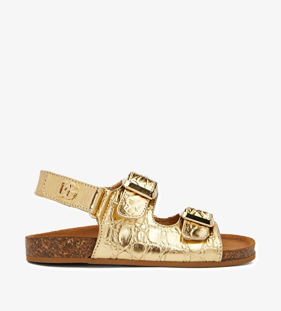 Dolce&gabbana Gold Kız Çocuk Deri Sandalet model görseli