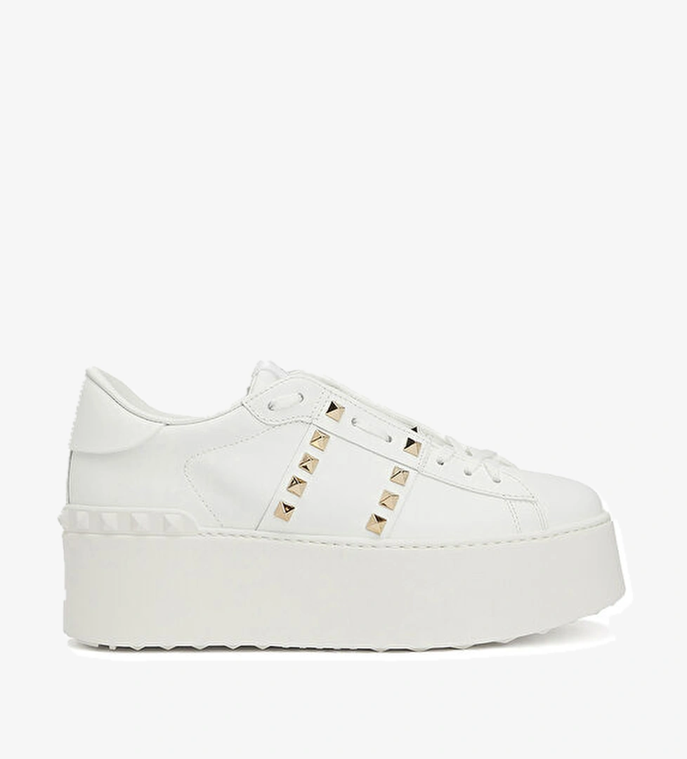 Valentino Garavani Rockstud Untitled Beyaz Kadın Deri Sneaker model görseli