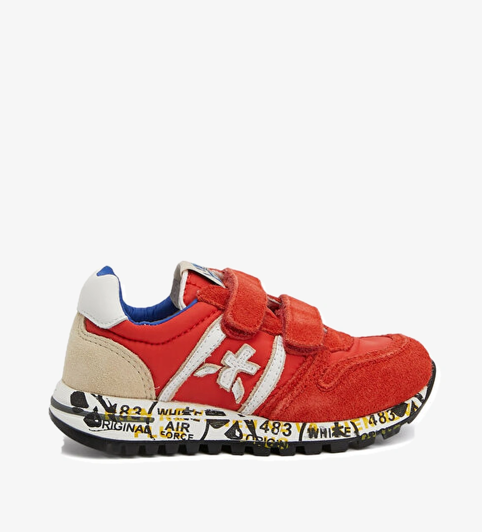 Premiata Sky V Kırmızı Unisex Çocuk Deri Sneaker model görseli