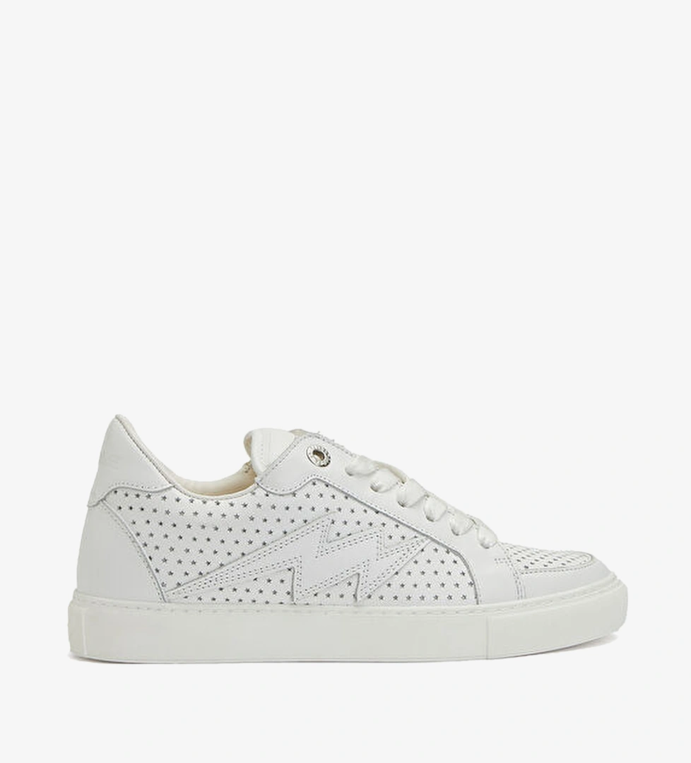 Beyaz Kadın Deri Sneaker