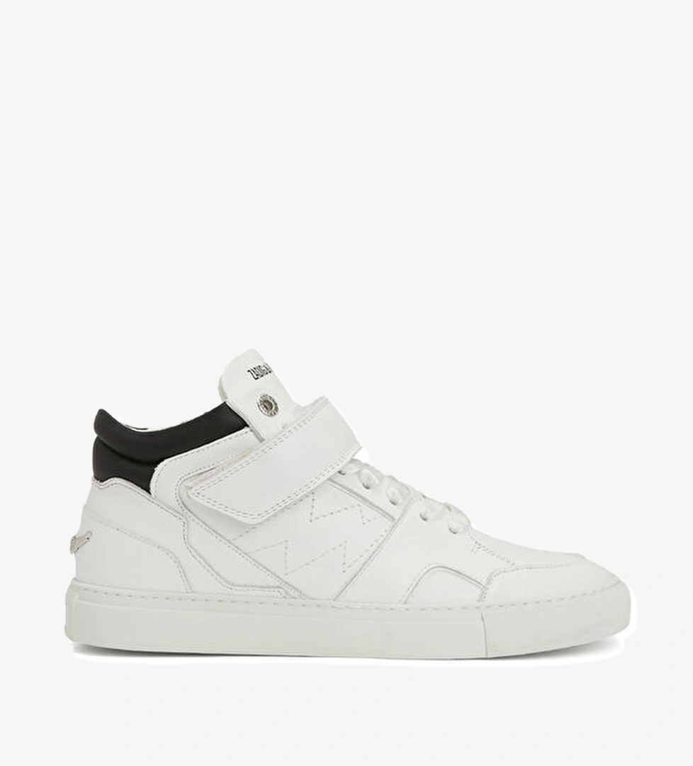 Zadig&voltaire Siyah Beyaz Kadın Bilek Boy Deri Sneaker model görseli