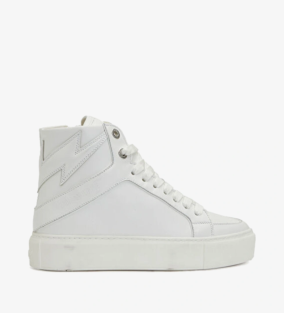 Beyaz Kadın Deri Sneaker