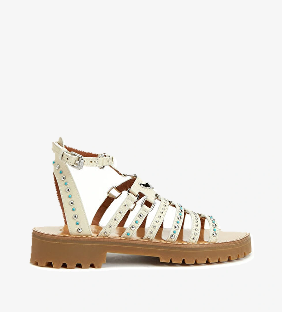 Zadig&voltaire Krem Kadın Deri Sandalet model görseli