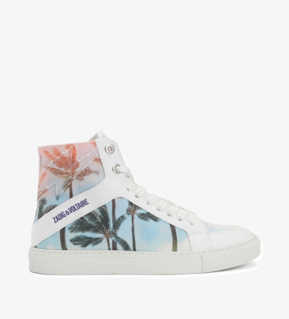 Zadig&voltaire Beyaz Palmiye Baskılı Sneaker model görseli