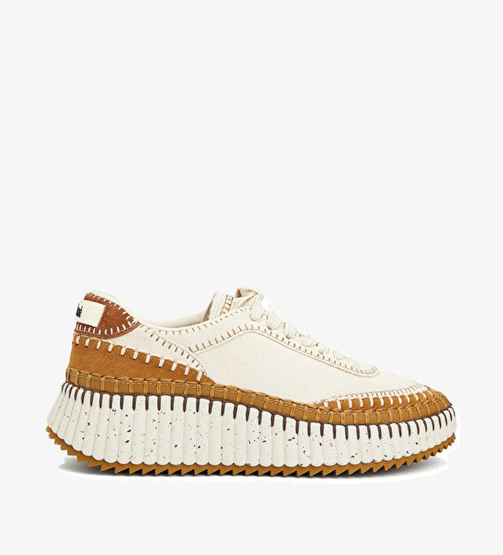 Chloe Nama Beyaz Taba Kadın Deri Sneaker model görseli