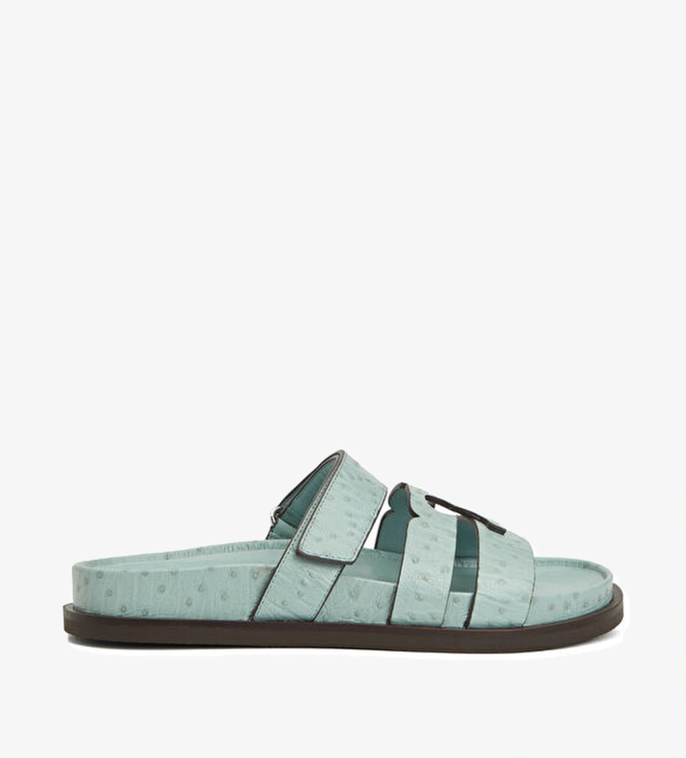 Mavi Kadın Deri Terlik - Görsel 1