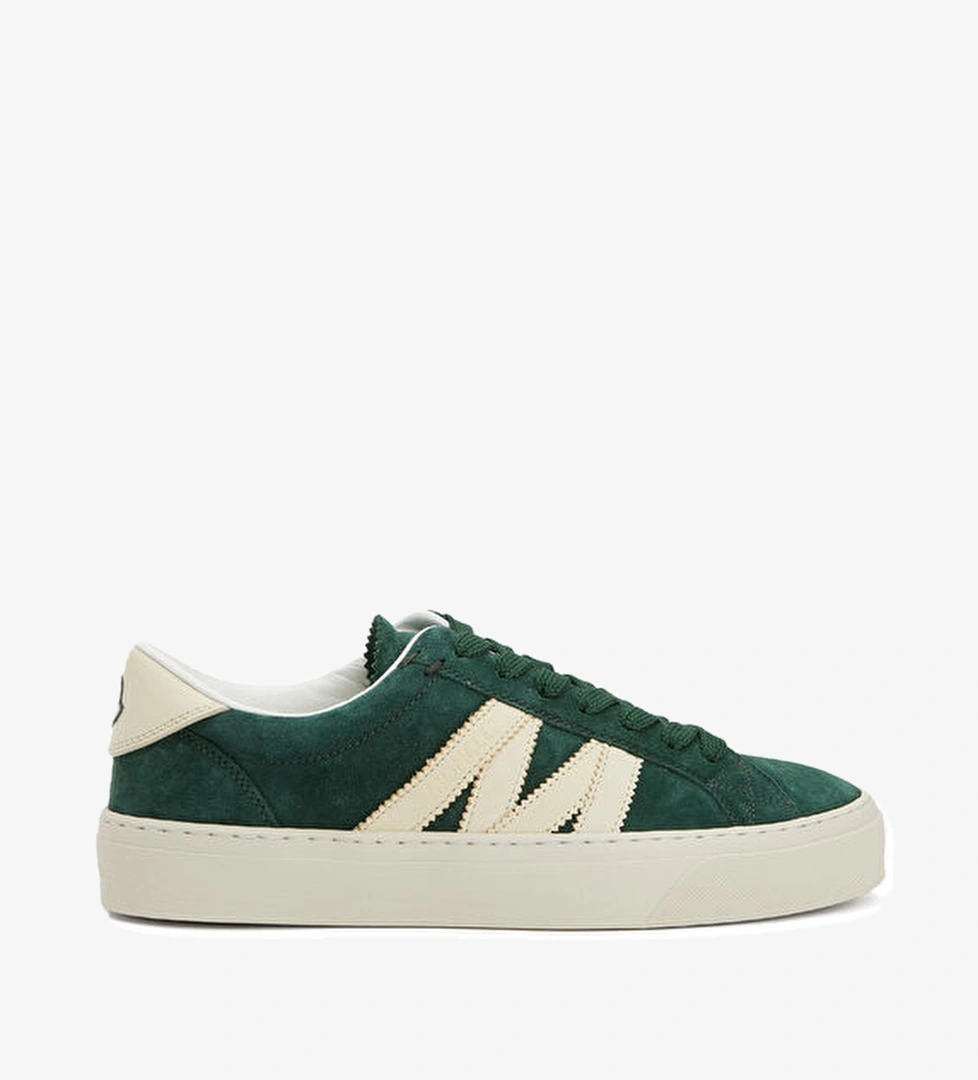 Moncler Beyaz Yeşil Erkek Deri Sneaker model görseli