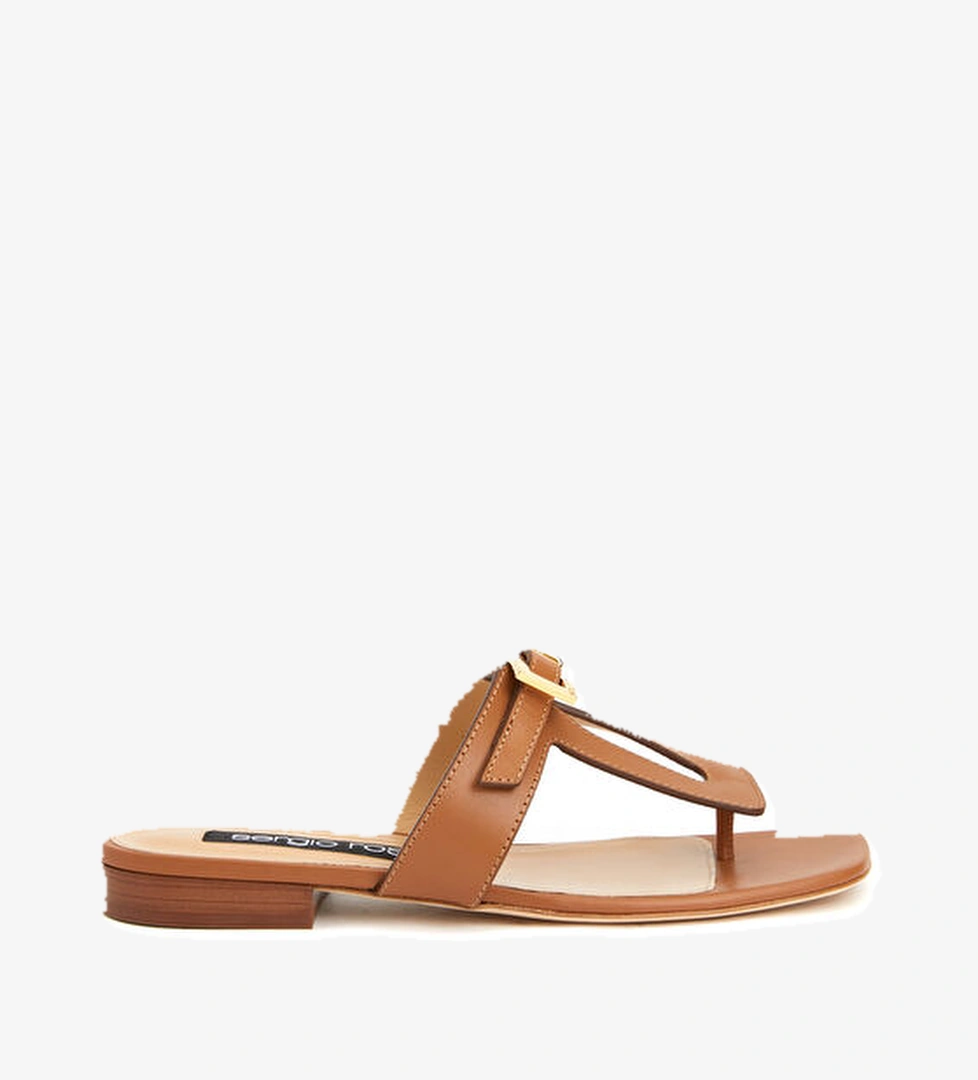 Sergio Rossi Taba Kadın Deri Terlik model görseli