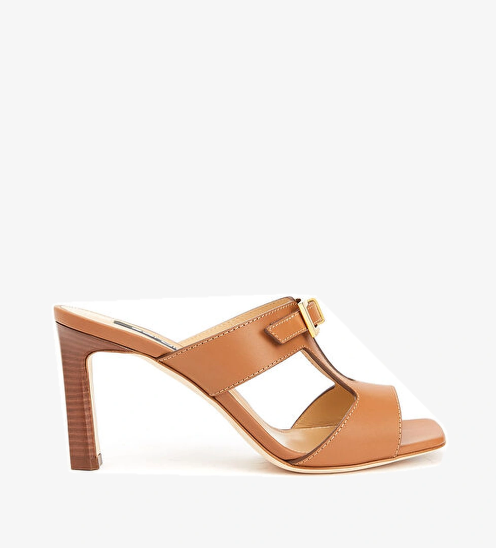 Sergio Rossi Bej Kadın Deri Terlik model görseli