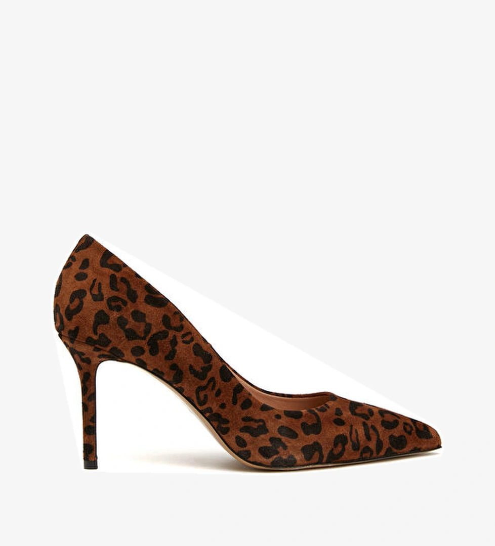Leopar Deri Stiletto - Görsel 1