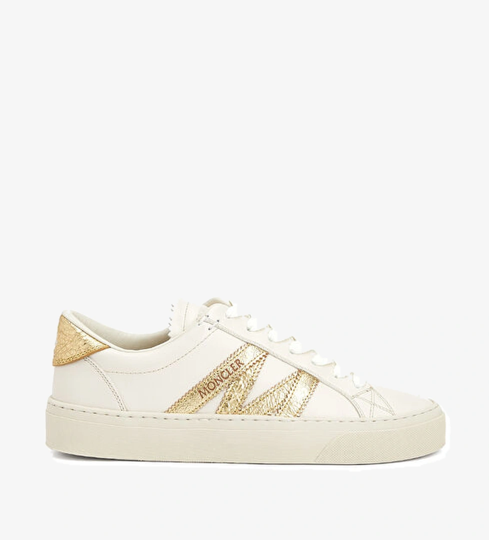 Moncler Monaco 2 Bej Kadın Deri Sneaker model görseli