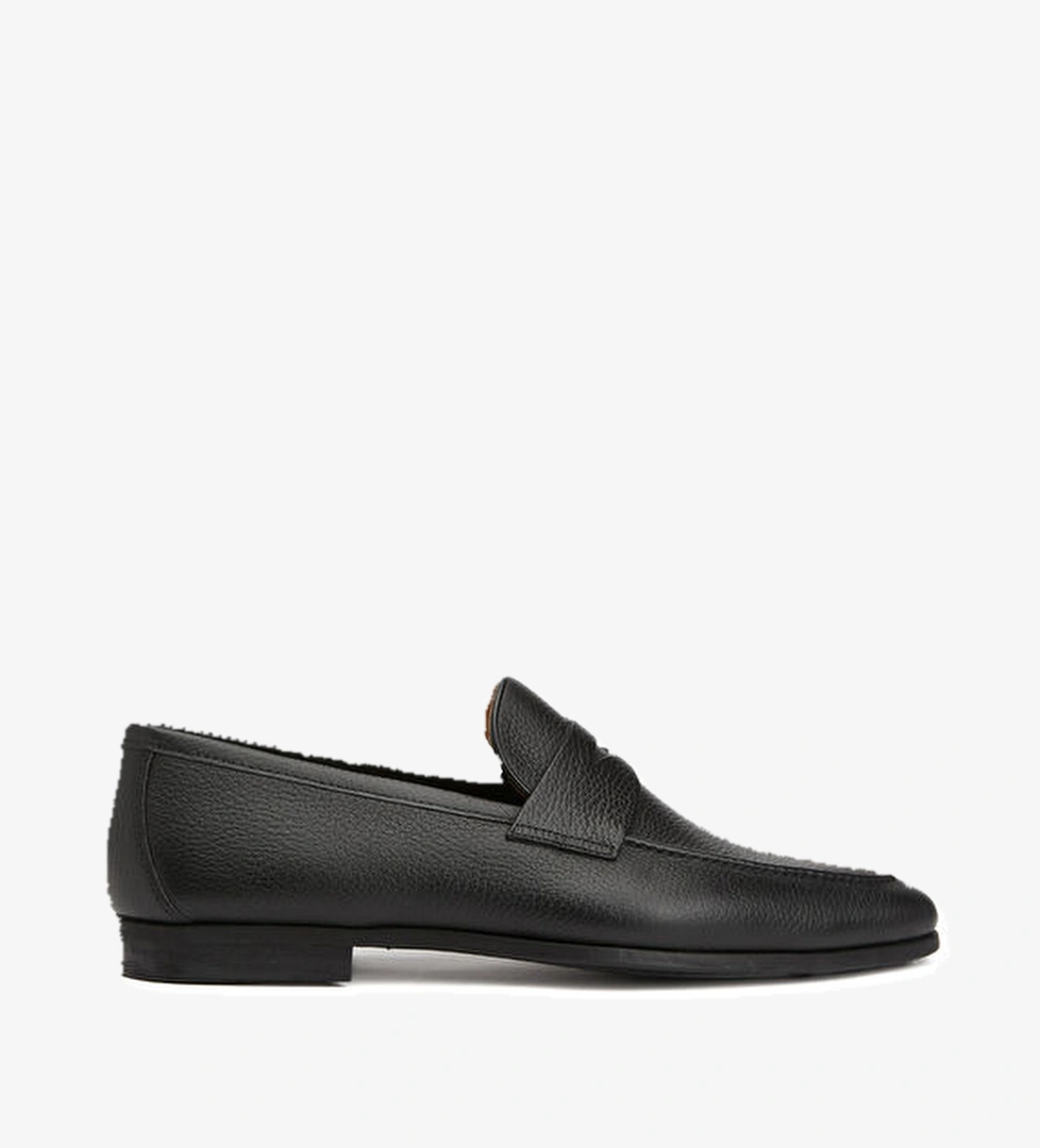 Magnanni Siyah Erkek Deri Loafer model görseli